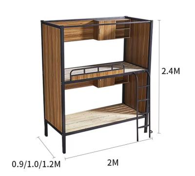 China 2021 Hot Selling Discount Bookcase Headboard Upper And Lower Storage Double-Layer Family Solid Wood Adult Bed for sale