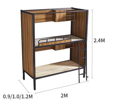 China Privacy Stretch Multifunctional Bed Made In China Student Dormitory Bed Across Bunk Bed for sale