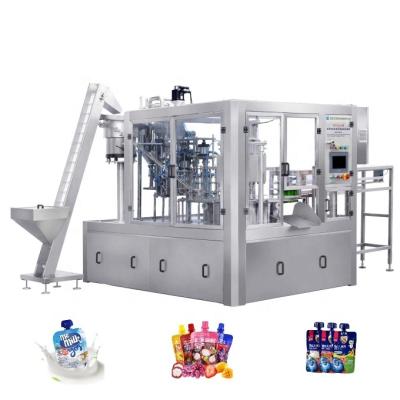 China Honey Filling Machine Seasoning Spouted Automatic Pouch Filler Food Edible Oil Filling Capping Machine for sale