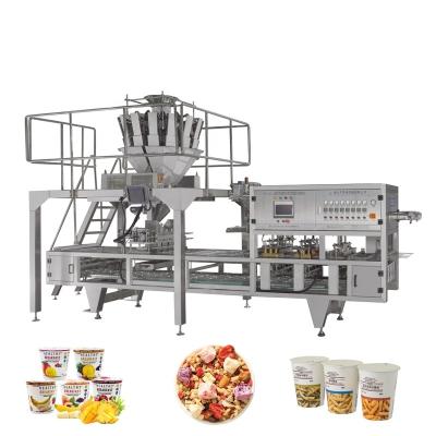 China Automatic Food Filling And Sealing Machine Cup Filling Machine Electronic Scale Weighing Filling Sealing Machine for sale