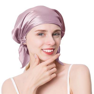 China Ruili Amazone Night Cap Hair Care Triangle Bulesan Silk Hat for sale