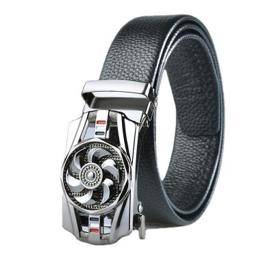 China Fashion Belt Wholesale Popular Middle-aged and Young Leisure Time Men's Automatic Belt Rotary Button for sale