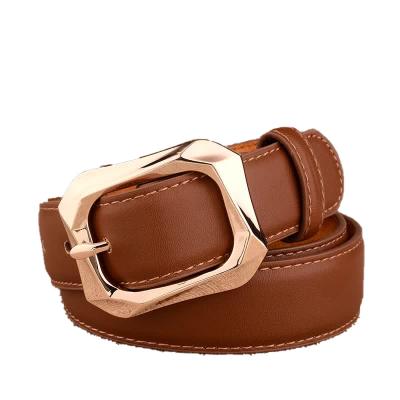 China Manufacturer Korean Version Leisure Belt Two Layer Cowhide Needle Buckle Belt Women's Soft Belt New Wholesale for sale