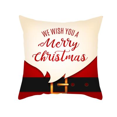 China New 2022 European Christmas cartoon printing pillowcase peach skin sofa home decoration cushion cover for sale