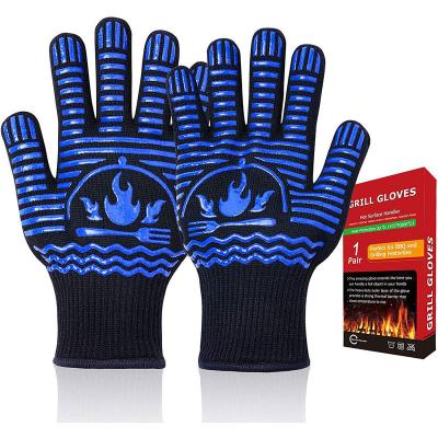 China Below 800 Degree Amazon Popular High Temperature 500 / 800 Degree Silicone Microwave Oven Non Slip Gloves for sale