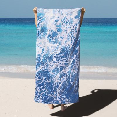 China Amazon Hot Sale Child Safe Duplex Printing 180*90cm Microfiber Bath Towel Absorbent Quick Dry Swimming Beach Towel for sale