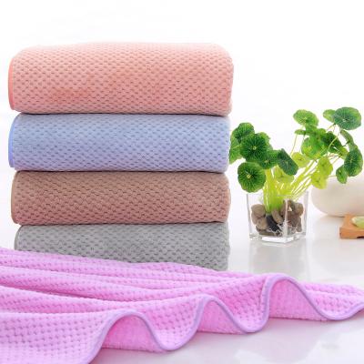 China Wholesale Child Safe High Density Towel Hotel Household Bath Quick Dry Swimming Towel Coral Velvet Pineapple Absorbent Beach for sale