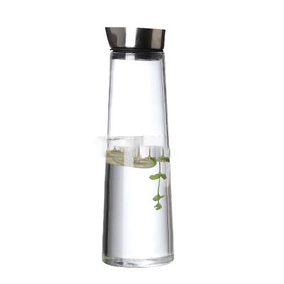 China Stainless Steel Transparent Cool Lid Juice Kettle High Borosilicate Glass Viable Glass Wholesale Customization for sale