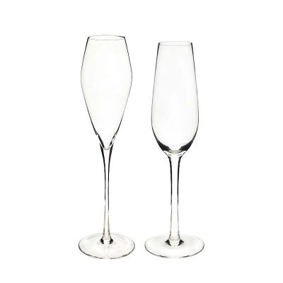 China None Lightly Spills Hand Champagne Flutes Gift Box Swollen For Any Size Holiday Lead Free Crystal Clear Glass Tall Perfect Champagne Glass for sale