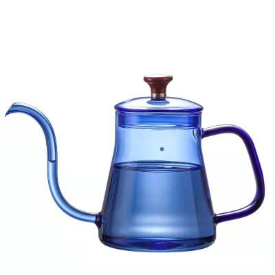 China WITH LID color borosilicate glass jar creative glass jar coffee pot home coffee hotel for sale