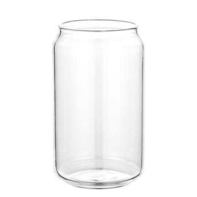 China Food Grade 350ml Cup Beer Water Tumbler Borosilicate Glass Safe Clear Glass Cola Shaped Drink Mug With Straw for sale