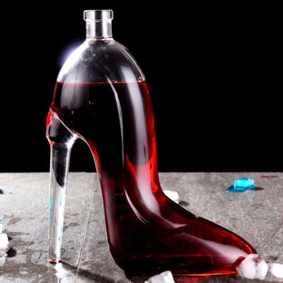 China Modern Amazon High Heels Decanter Glass Set Explosion Style Vodka Glass Wine Container Cheap Whiskey Decanter Wine Decanter for sale