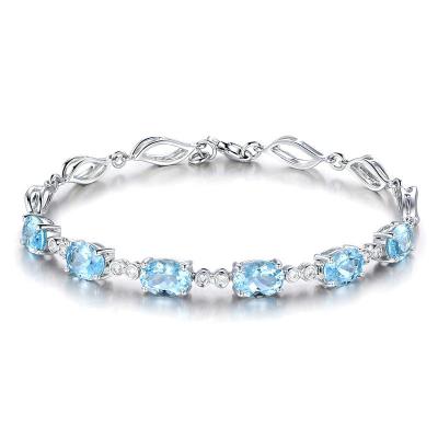 China 2020 romantic simple fasion jewelry blue china import china gem bracelets for women jewelry for sale