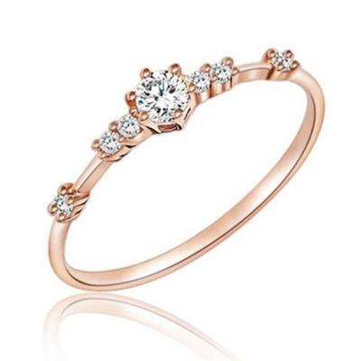 China 2019 Romantic Rhinestone Delicate Ring Sister Rings Best Friends Jewelry Women for sale