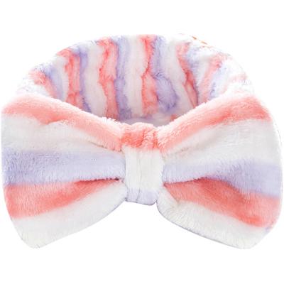 China Carol Wool Friendly Material Soft Hair With Elastic Hair Band Bow Knot Head Band Makeup Shower Head Hair Band Suitable For Face Wash Shower SPA for sale