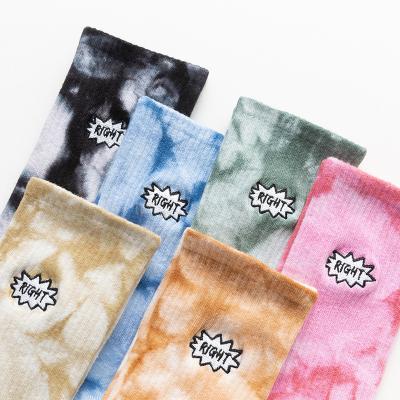 China Custom Breathable High Quality Sport Tie Dye Running Socks for sale