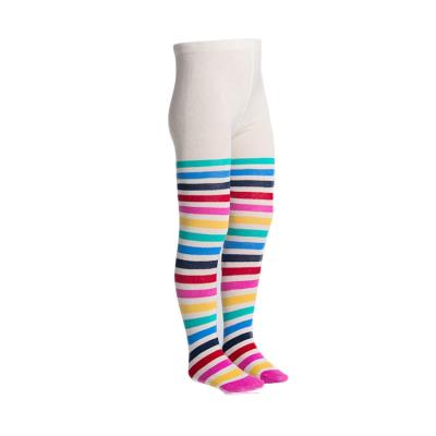 China Antibacterial Breathable Baby Cotton Colorful Striped Tights, Adult Baby Tights for sale