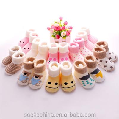 China Antibacterial Funny Custom Made Funny Home Walk New Arrival Baby Shoe Cotton Baby Dress Animal Socks for sale