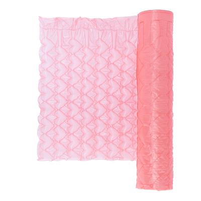 China HDPE Recycled Perforated Pink Heart Shaped Air Bubble Cushion Wrap Protective Roll Packaging And Cushioning Cosmetics Packaging Material for sale