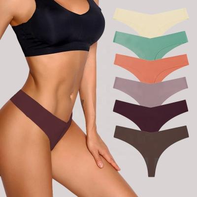 China Wholesale QUICK DRY ice silk panties breathable pure cotton T shape plus size panties thong custom panties for sale