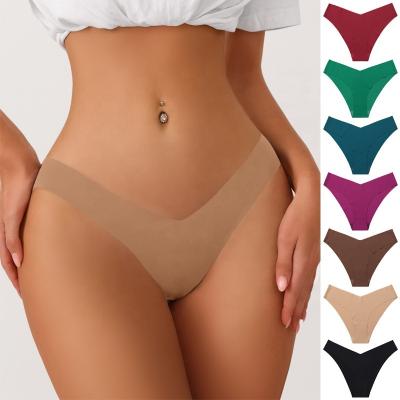 China Hot Selling QUICK DRY Hot Selling Pure Cotton Underwear Ice Cream Ladies Underwear Custom Made V Silk Large Size Triangle for sale