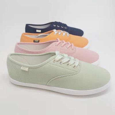 China Anti-Smell/Lace Up/Low Cut Various Style Spring Autumn Fitness Walking Shoes Plain Color Lace Up Custom Canvas Shoes Various Color Sports Shoes For Women for sale