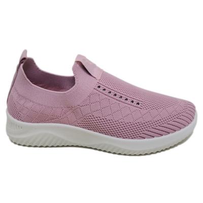 China Lightweight Flat Athletic Shoes Flight Knit PVC Outsole Sport Running Shoe Custom Fashion Shoes Sneakers For Women for sale