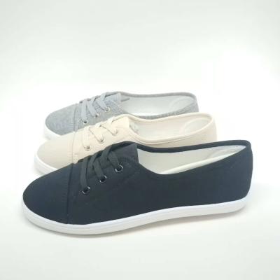 China High Quality Custom Made Shoe Lace Up Lazy Sneakers Fashion Trend Style Summer Casual Canvas Shoes For Ladies for sale