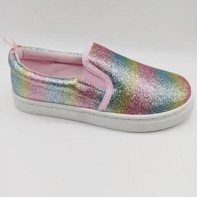 China PVC Injection Flat Outdoor Summer Customized Shoes Slip On Kids Sports Shoes Glitter Fashion Kids Baby Shoes for sale