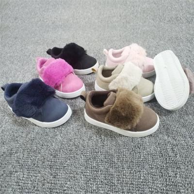 China Flat Soft Comfortable Fur Warm Kids Unisex Shoes Wholesale Custom Made Snyth Suede Winter Shoes For Kids for sale