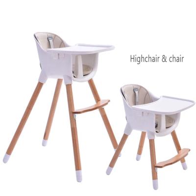 China Solid Wood ASTM Approved High Adjustable Wooden Babies Chairs for sale