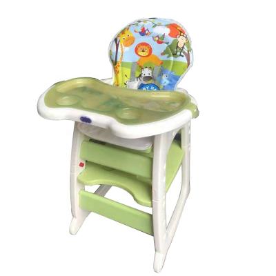 China EUROPEAN 3 in 1 green color baby eat umpire chair baby feeding and study table and chair for sale