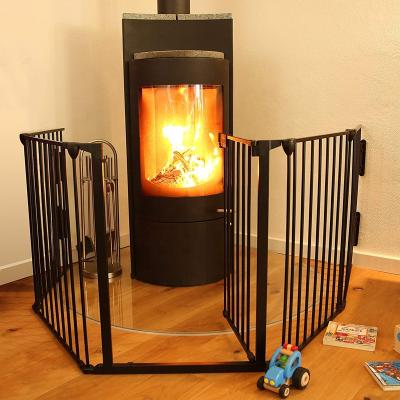 China Window Barrier Gate Metal Safety Folding Baby Fireplace Fence Gates for sale