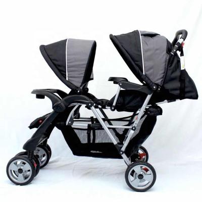 China Fold Up Twin Stroller Twin Stroller Baby Stroller Double Tandem Stroller Pram for sale