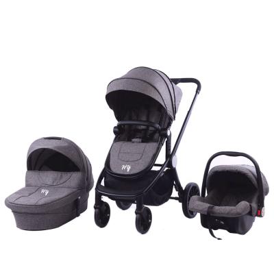 China New and Luxury Baby Stroller 3 Fold in 1 Pram Strollers Deluxe Walkers Carriers for sale