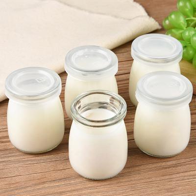 China 100ml Pudding Eco-friendly Recyclable Bottle High Quality Glass Bottle Can Be Customized Square Bottle for sale