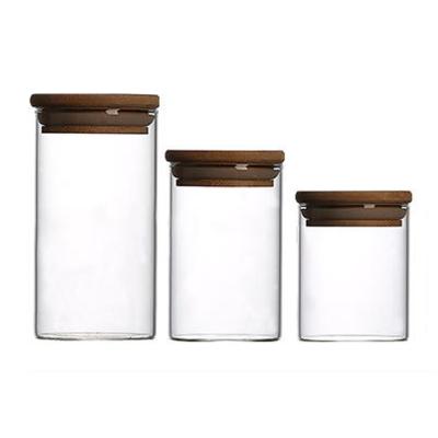 China Factory Direct Sale 90ml-2000ml Eco-friendly Recyclable White Material Glass High Sealed Jar High Borosilicate Glass Bottle for sale