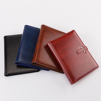 China Wholesale Printed PU Leather Notebook / Promotion Gift Notebook With Pen for sale