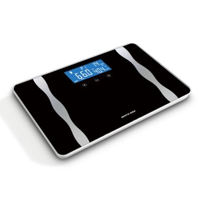 China Bird 180Kg Digital Balance Body Fat Analyzer White Bathroom Scale Measures Body Fat With Blue Technology for sale