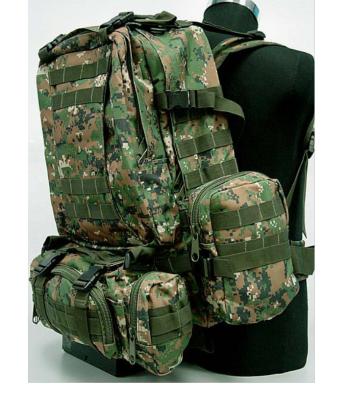 China USMC Molle Waterproof Assault Backpack Bag Digital Camouflage Woodland for sale