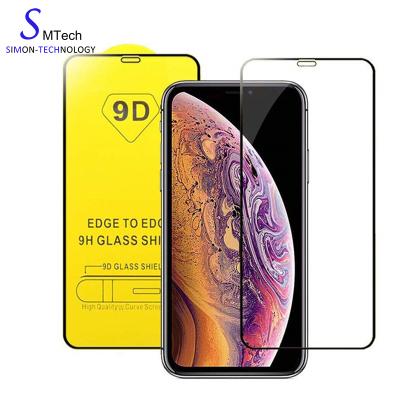 China 9h Anti-scratch Anti-scratch Full Coverage Silk Tempered Glass Screen Protector for iphone xr xs max for sale