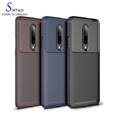 China Good Protective Carbon Fiber Soft Tpu Back Cover Phone Case For Oneplus 7 Pro Case 7 for sale