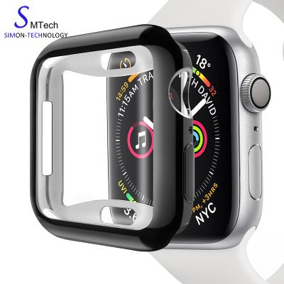 China New Luxury Full Cover TPU Electroplating Case For Apple Watch Series 4 40mm 44mm for sale