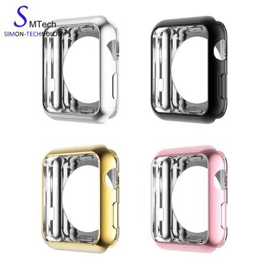 China High Quality Ultra Thin TPU Case Shockproof Plating TPU For iwatch Case For Apple Watch Case Protective Cover For Generation 1/2/3/4 for sale