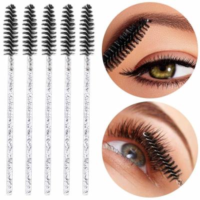 China Plastic Colorful Disposable Mascara Wand Eyelash Makeup Swirl Brush, Sycg Crystal Shimmer Eye Swirl Comb Spoolie for sale