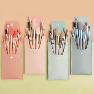 China Angular Blush 8pcs Mini Makeup Brushes Portable Soft Hair Makeup Set Brush Beauty Tools for sale