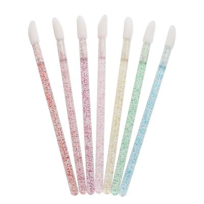 China Angular Blush New Wholesale Disposable Crystal Rod Lip Brush Wands Lip Brush Wands Lip Gloss Magic Wands Applicator Free Lip Brush Lint for sale