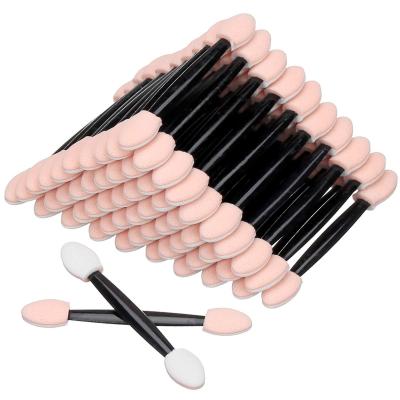 China Disposable Smudge Brush Eyeshadow Brush Sponge Slanted Oval Makeup Tool Double Sides Eyeshadow Sweep Cosmetic Applicator for sale