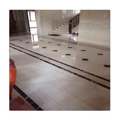 China Botticino Classico Modern Beige Marble Flooring Colors , Super Thin Marble Slab for sale