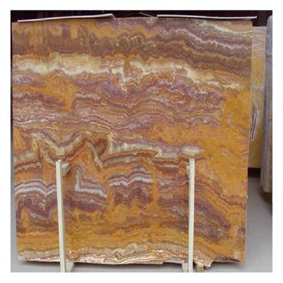 China Luxury Flooring Modern Onyx Composite Slabs Red Marble Price for sale